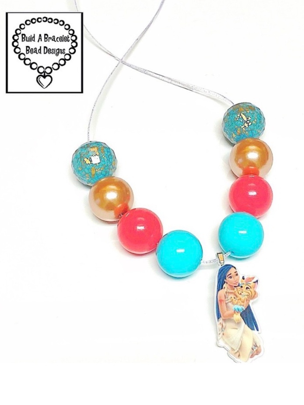 Handmade Disney Pocahontas Adjustable Necklace 12–20” Sliding Cord Jewelry
